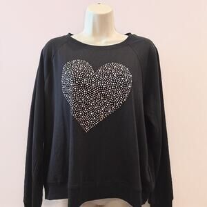 NWT Philosophy Rhinestones Heart Sweater